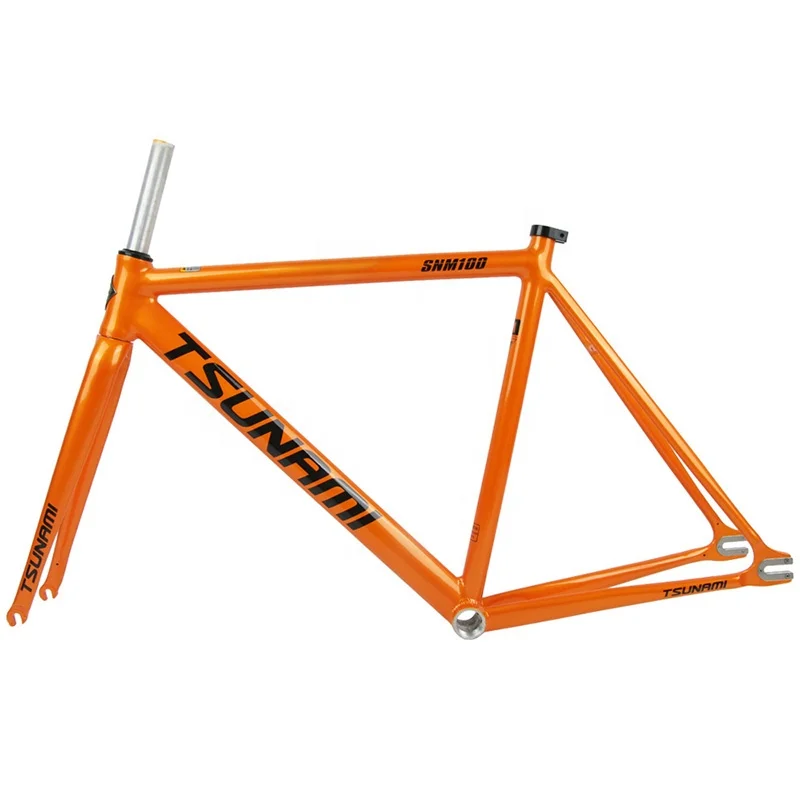 Tsunami Snm100 Aluminum Fixed Gear Frame And Fork Fixie Bike 49Cm 52Cm 55Cm  700C Track Bicycle Parts Frameset Bike Frames