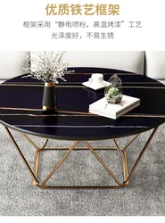 marble top coffee table living room furniture multifunction coffee table modern nordic style  outdoor tables gold metal frame
