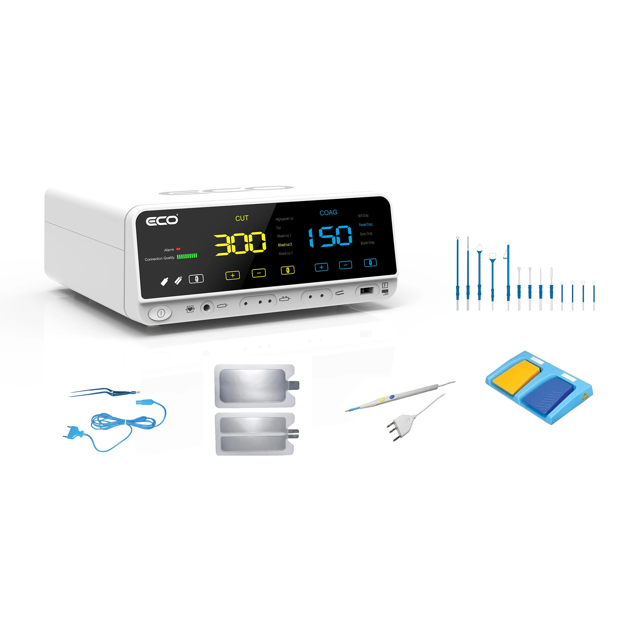 Surgical electrocoagulator diathermy machine monopolar and bipolar electrosurgical generator 300watts
