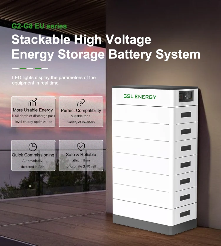 GSL ENERGY 5kwh 10kwh 15kwh Stacked lithium ion battery BMS solar energy storage high voltage lifepo4 battery for solar system