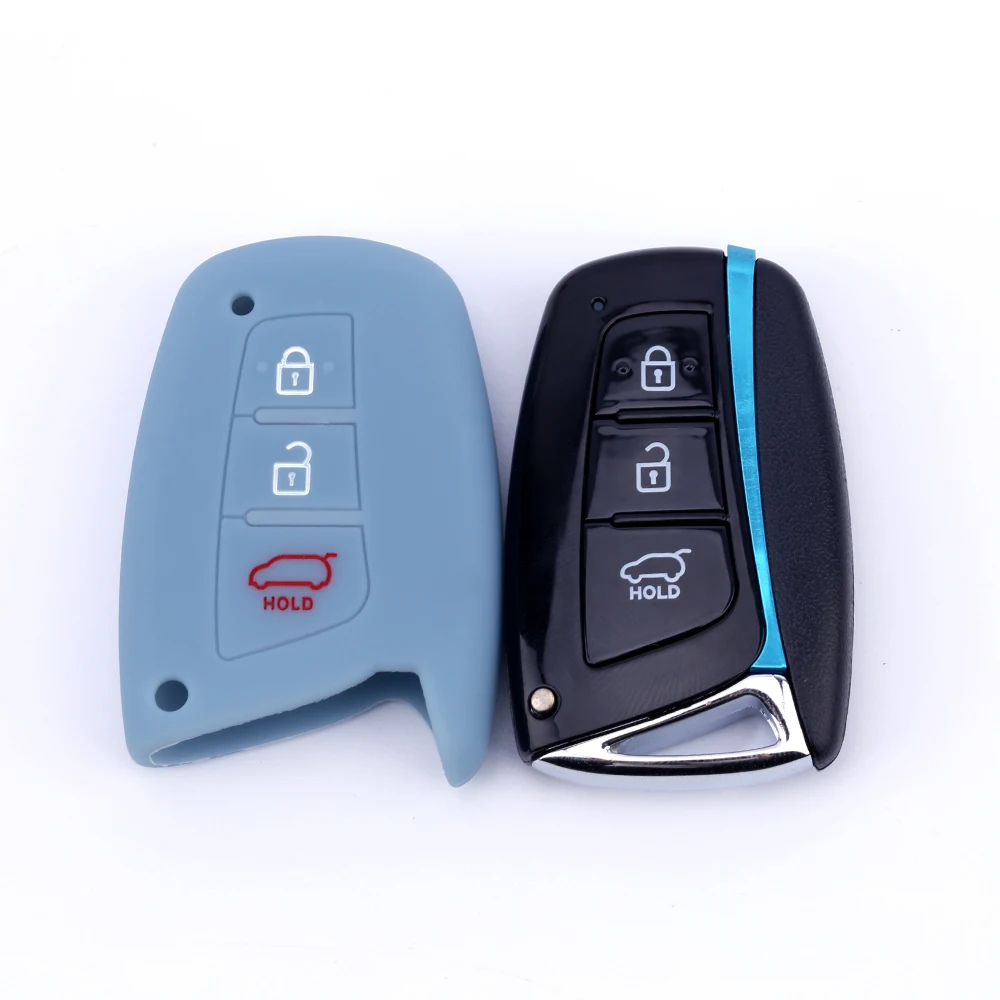 Wholesale custom soft silicone rubber car alarm key shell case flip key fob remote cover for car keys