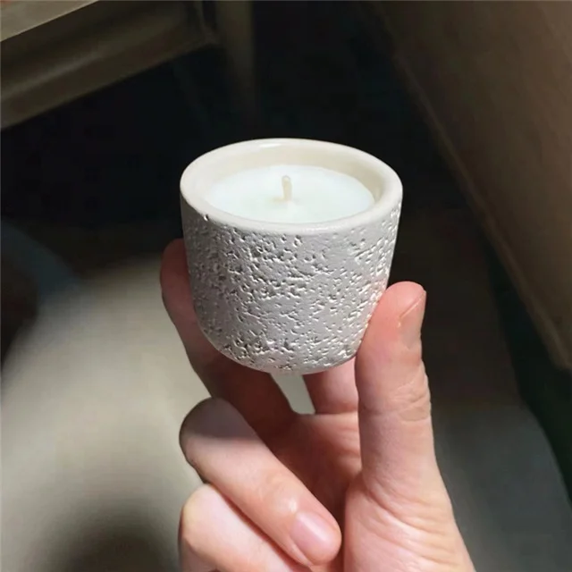 Низкий минимальный объем высококачественной керамической цементной свечи мини-банка с воском