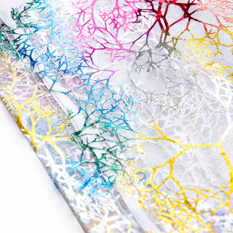 Organza Drawstring Bags For Jewelry Packaging Multi-size Colorful Trees Printing For Party Wedding Candy