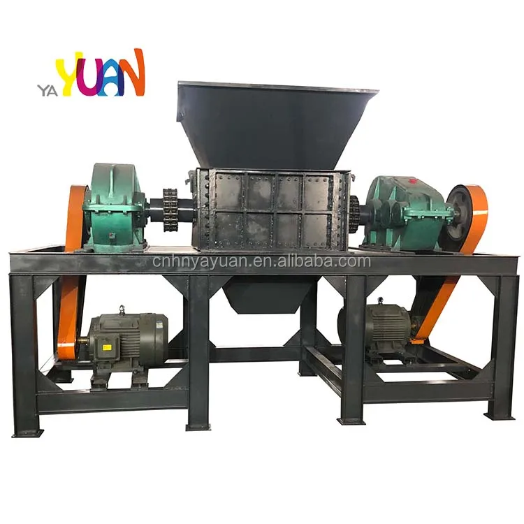 2024 tire shredder machine to make crumb rubber shredder shafts double shredder rotor