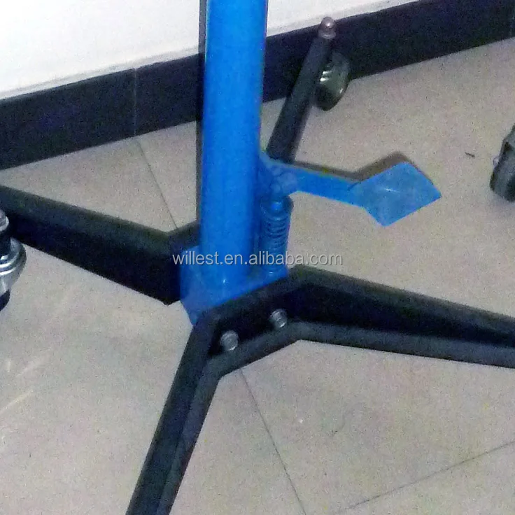 Pedal control height adjustable oil drainer trolley HUTZ waste oil pan on transmission jack D44TJ05VH03 oil collector pan cart