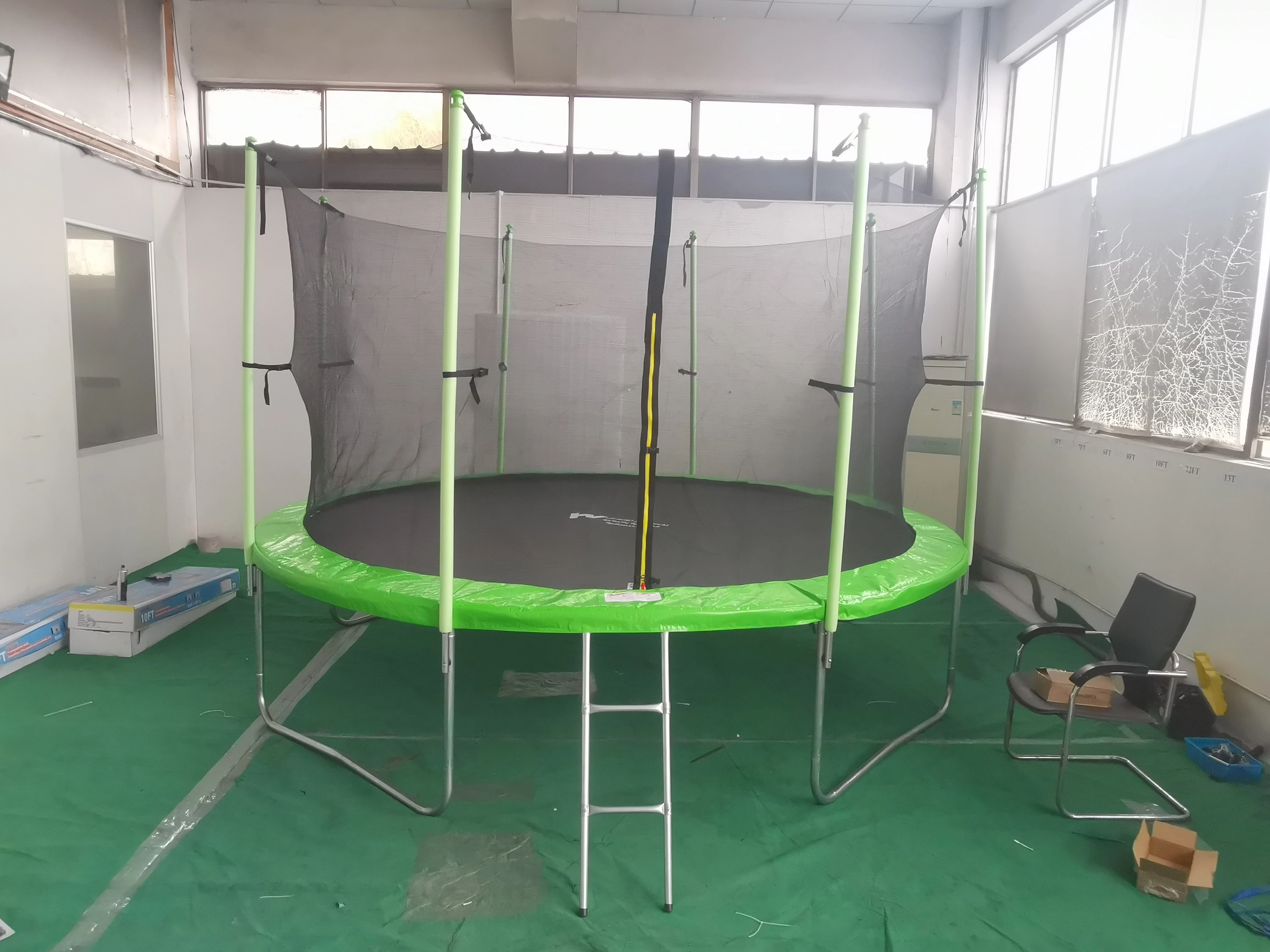 Sundow outdoor adjustable legs trampoline kids,bungee elastic GS kids trampoline indoor