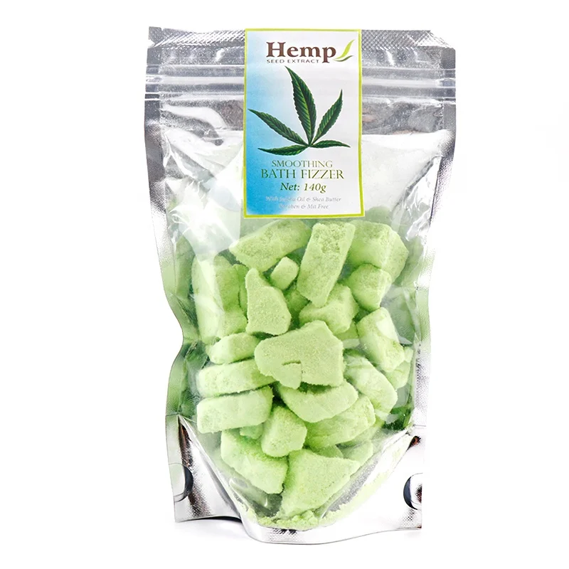 Amazon Hot Seller Manufacturer OEM/ODM Handmade Bubble Fizzer Vegan Natural Organic Hemp Oil Bath Bomb Crumble