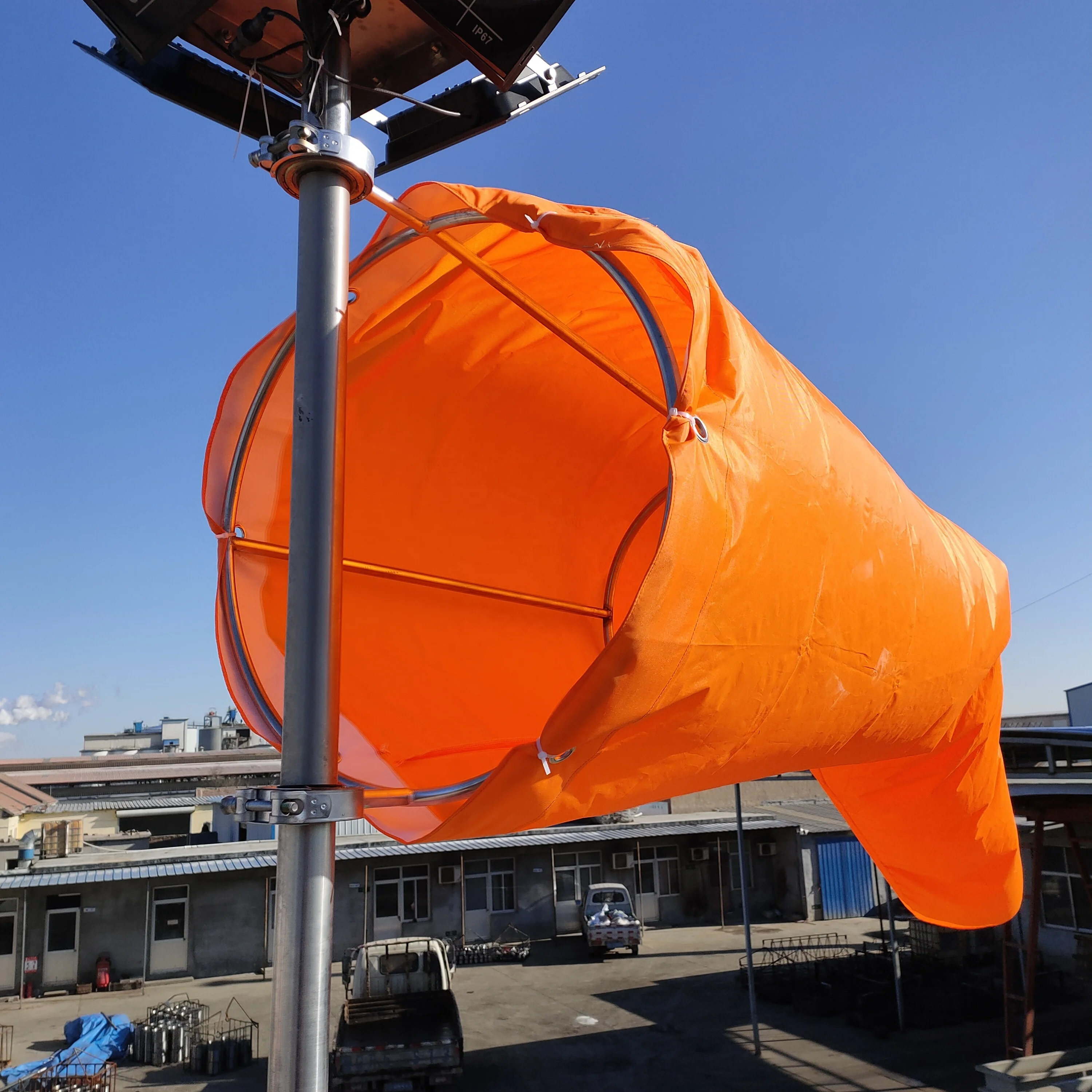 Rip-stop Polyester Measurement Wind Sock Bag Windsock With Reflective Belt windsock frame