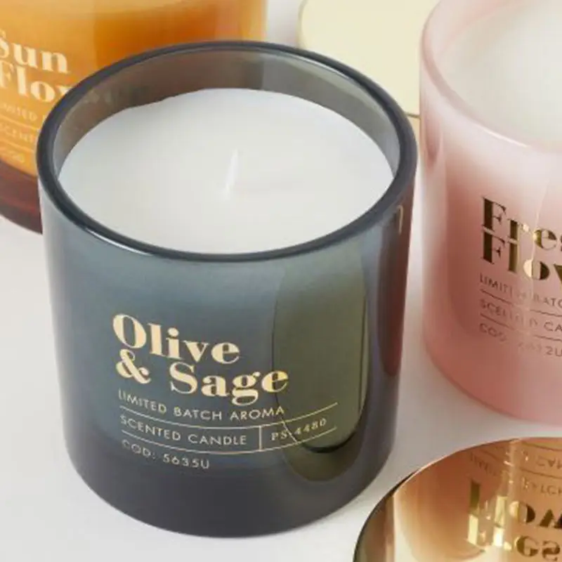Home Decoration Custom Fragrance Aroma Soy Wax Candles Glass Cup Aromatherapy Scented Candle With Wood Lid