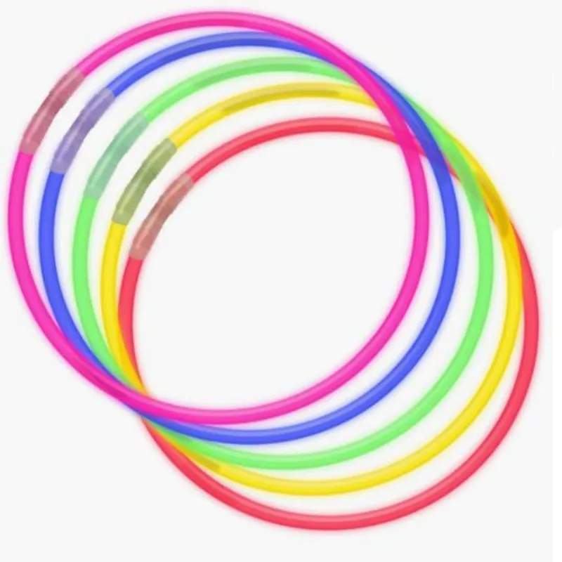 Красочная светящаяся палочка ожерелье одноразовая игрушка для ночного бега вечеринки концерта приветствия