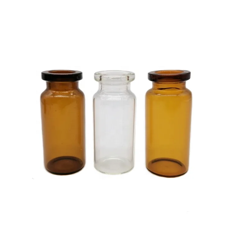 Pharmaceutical 2ml 4ml 5ml 6ml 7ml 8ml 10ml 15ml 20ml 30ml Clear Amber Glass Tubular Vials Injection Sterile Test Tube Vial