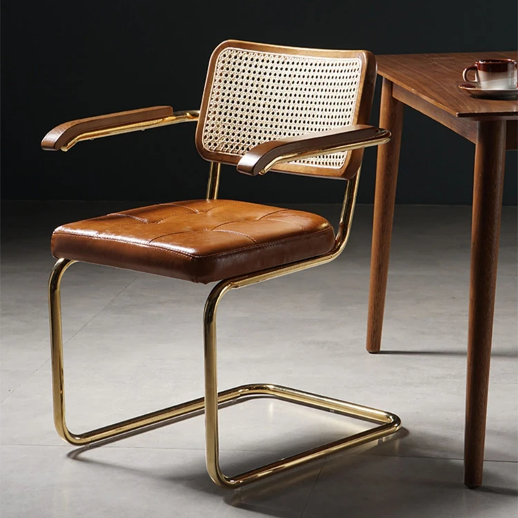Stainless Steel Legs With Arms Dining Chair Rattan Cesca Chair Upholstered Wooden Dining Room Chairs