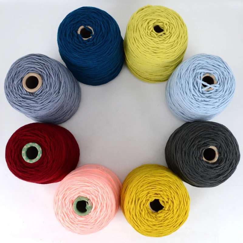 Оптовая продажа с фабрики ковровая пряжа для туфтинга 8ply молочный хлопок