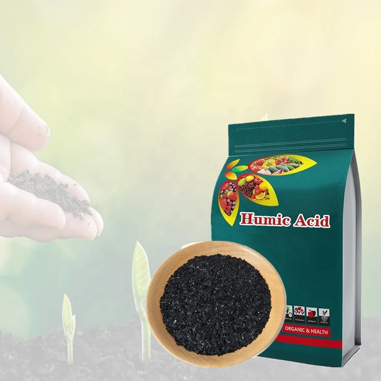 High Water Soluble Humic Manufacturer Organic Potassium Humate Crystal 70% Fertilizer