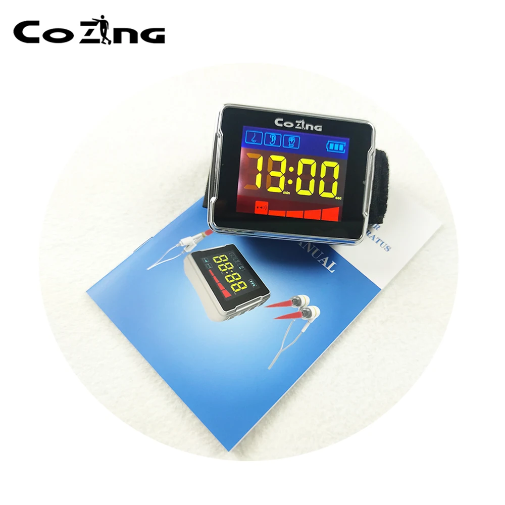 Dropshipping high blood pressure laser therapy device watch 650nm cold laser therapy wrist watch for diabetes rhinitis