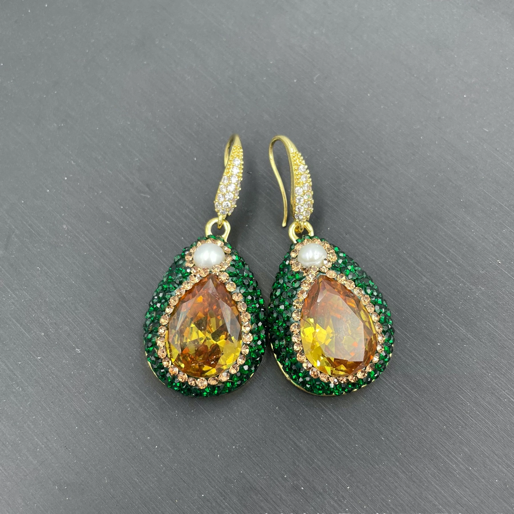 Turkey Sultan Stone Pearl Ancient Necklace 4Pieces Sets