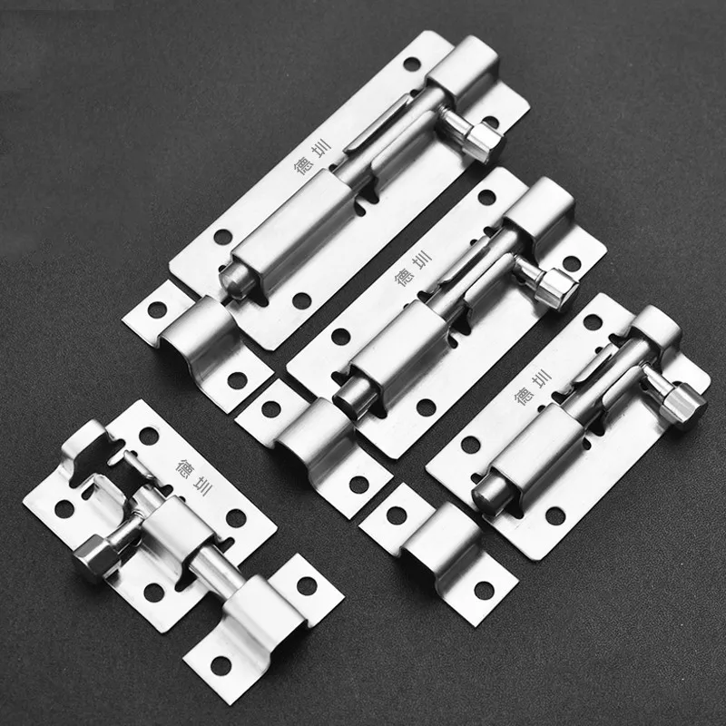 Stainless Steel Security bolt lock with left & right direction sliding latch