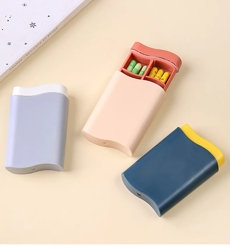 new Factory wholesale bpa free drawer travel mini portable pill box plastic cute pill box 7 days available  Pill Organizer