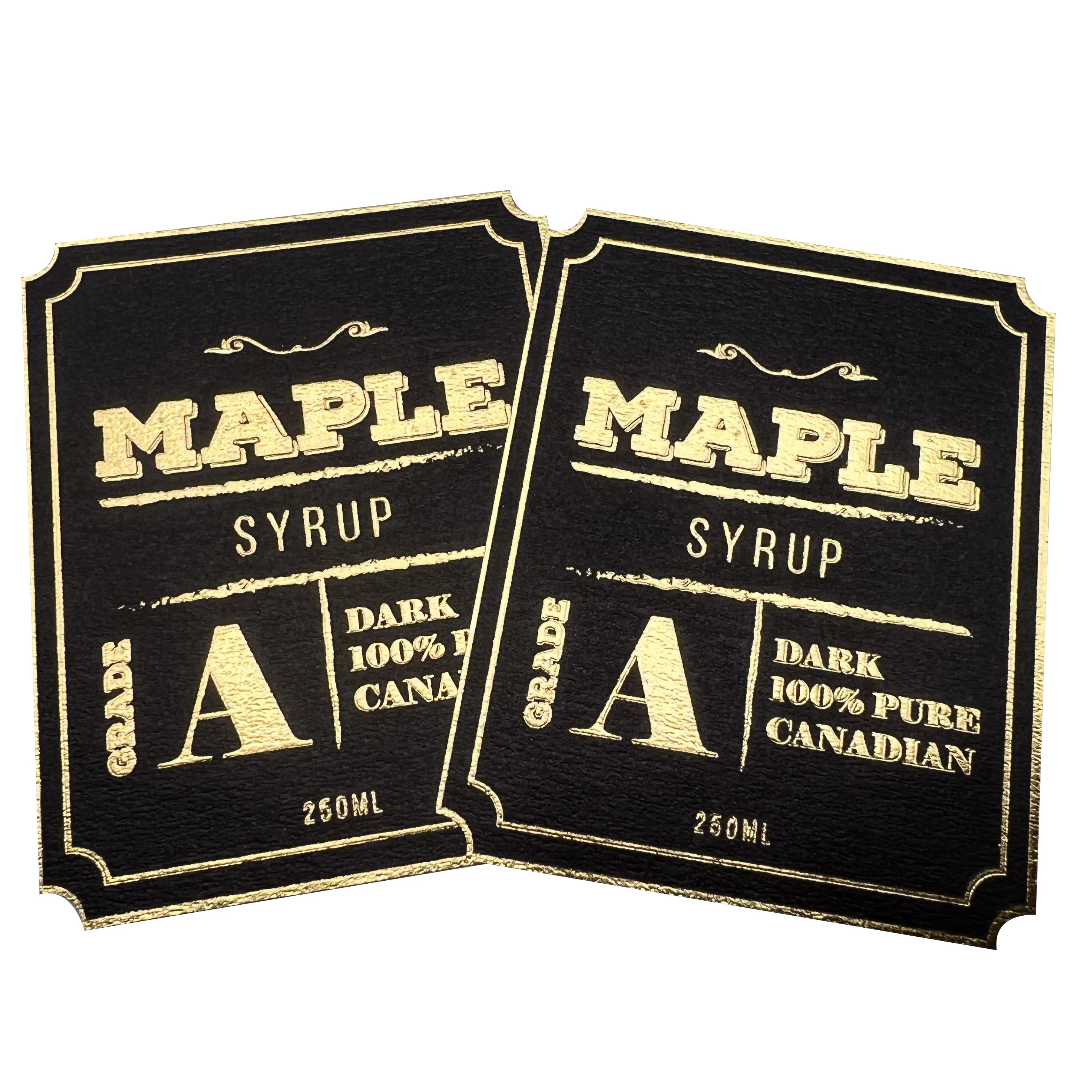 Factory Price Custom Embossed Gold Stamping Honey Jar Label Bottle Label