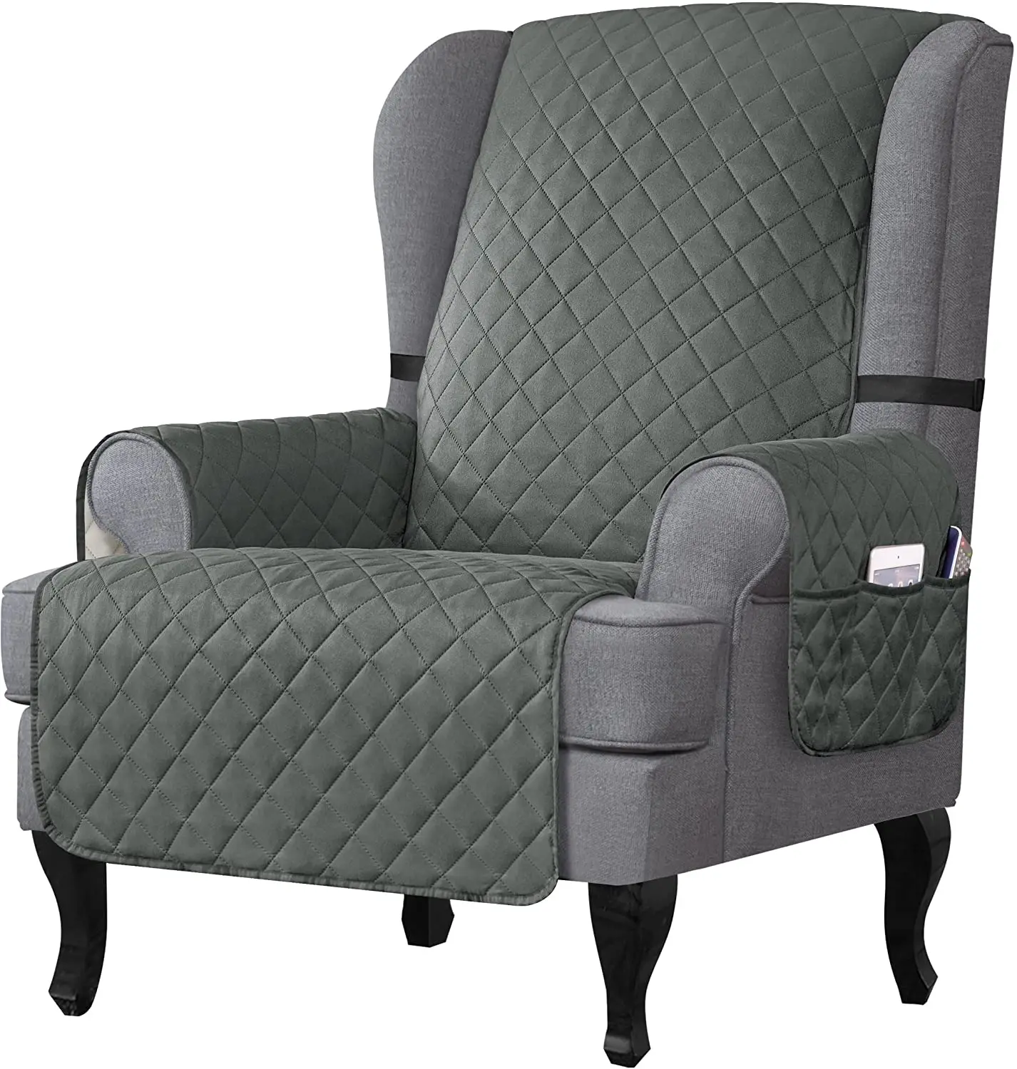 Моющийся двухсторонний растягивающийся чехол на стул Wingback, 1 шт., чехлы на диван, защита мебели