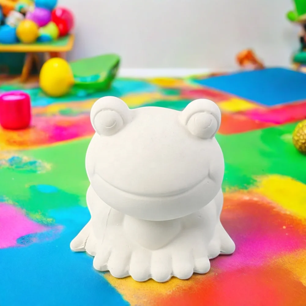 Wholesale Creative DIY Painting Set Matte Glazed Clay Frog Cut Animal Educational Toys for Kids Drawing Paper Gifts Set