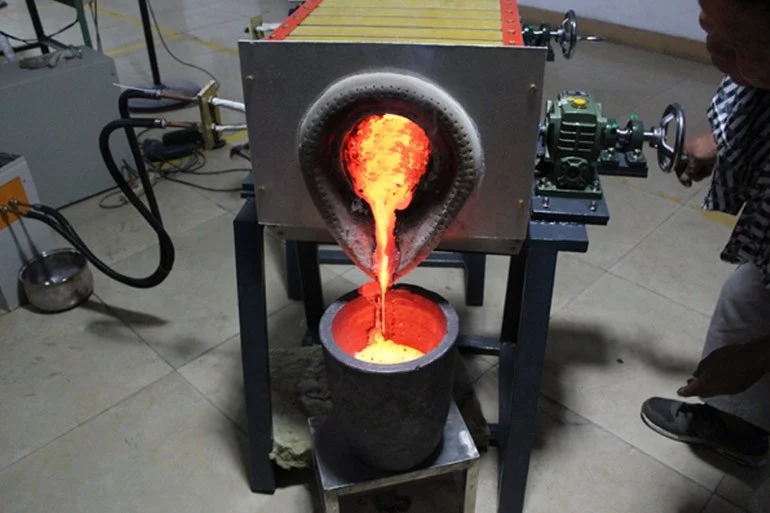 Induction aluminium melt furnace medium frequency furnace melt stainless steel