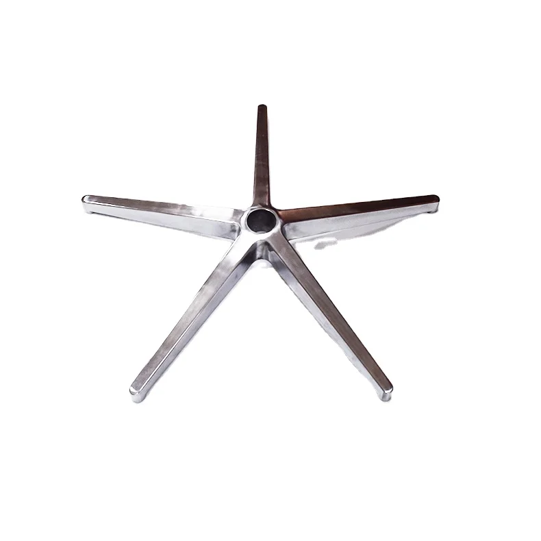 5-star feet die casting aluminum swivel chair base metal chair leg turning chair parts