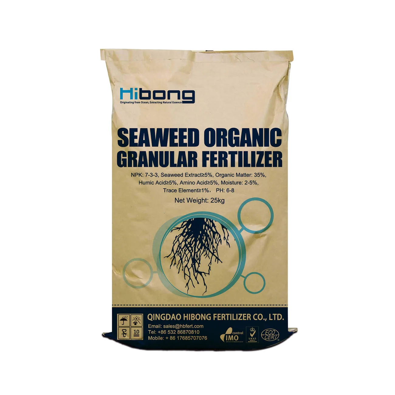 Seaweed 7-3-3 Npk Water Soluble Granule Fertilizer For Vegetables