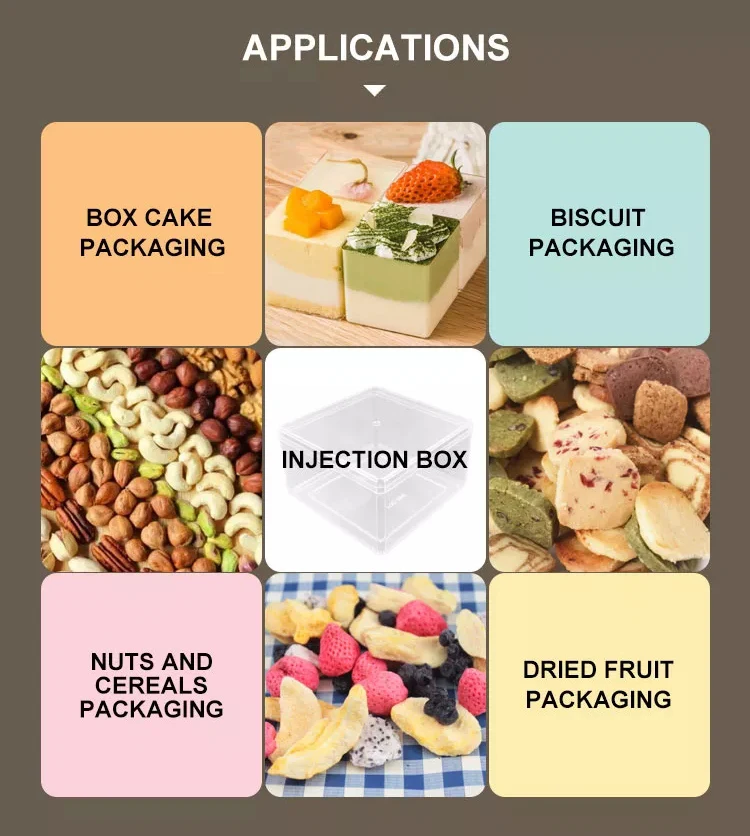 ps square tiramisu cake plastic storage containers transparent candy dessert acrylic gift box with lid