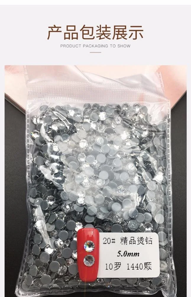 
Popular strass Quality 5 A Glass white clear bag bling hot fix crystal rhinestones for bag 