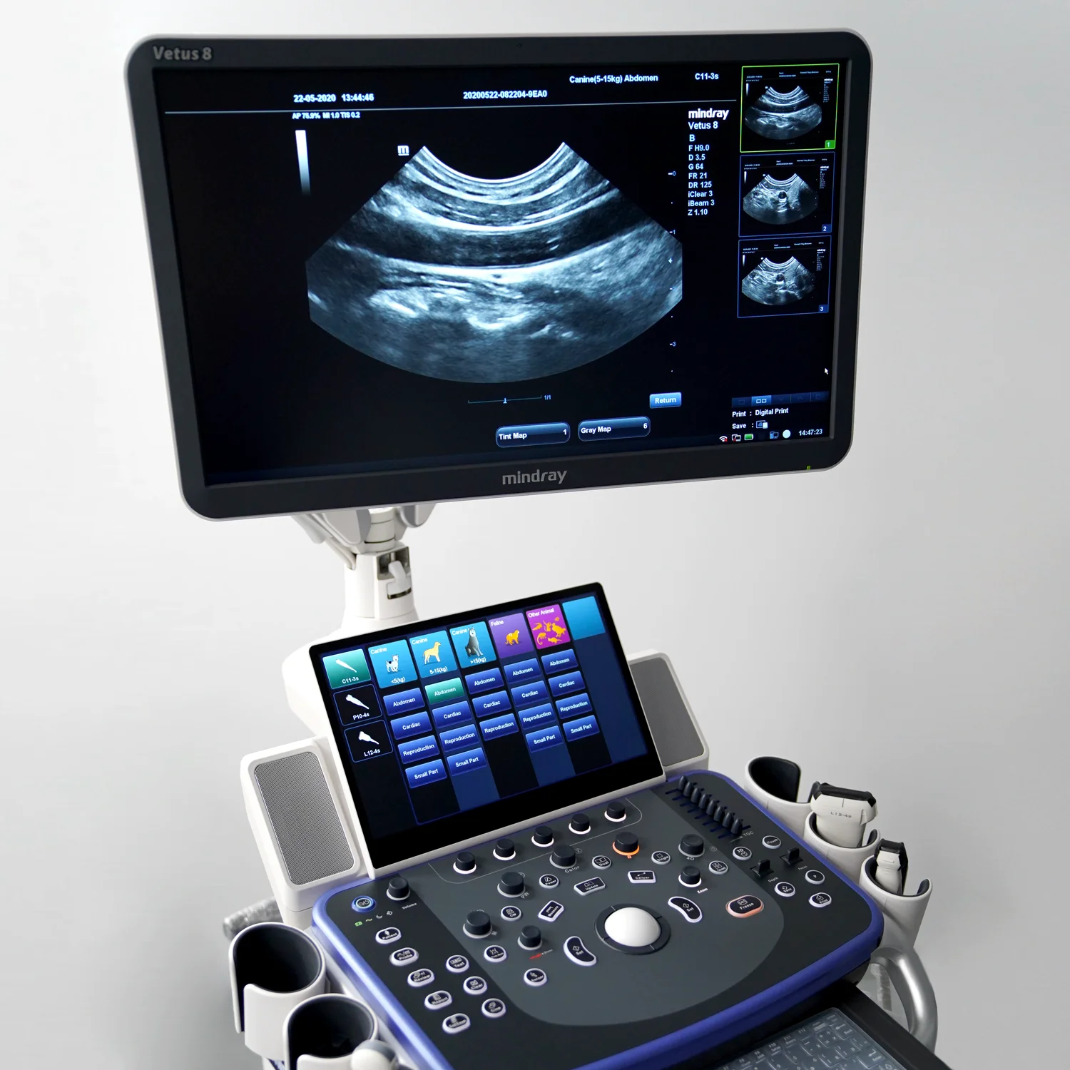 Mindray Vetus 8 Cart-Based Ultrasound Imaging System With Trolley For Veterinary/Animal Vet Use 3d ultrasound