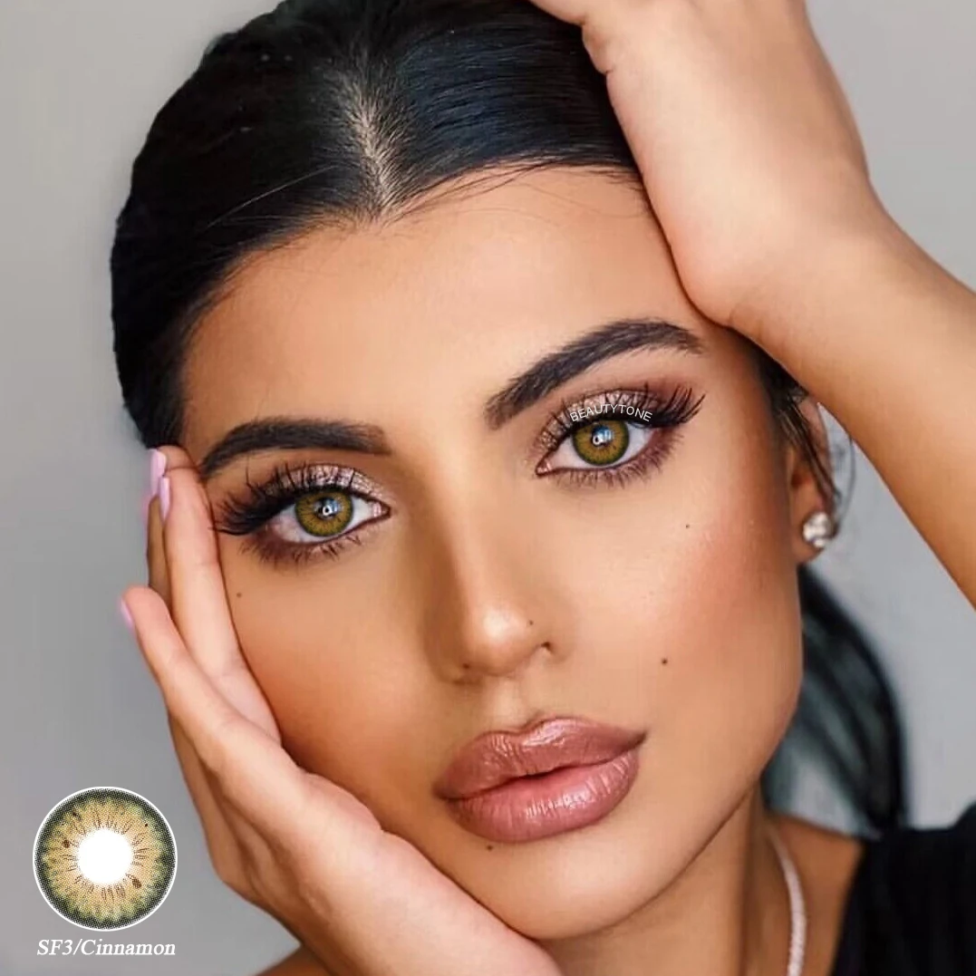 Красивый макияж для глаз BeautyTone цветные контактные линзы городской