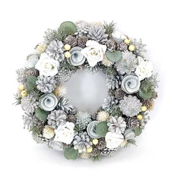 Wholesale Diameter 35 cm Real Pine Cones Hanging Front Door Christmas Wreaths And Garland For Decoration