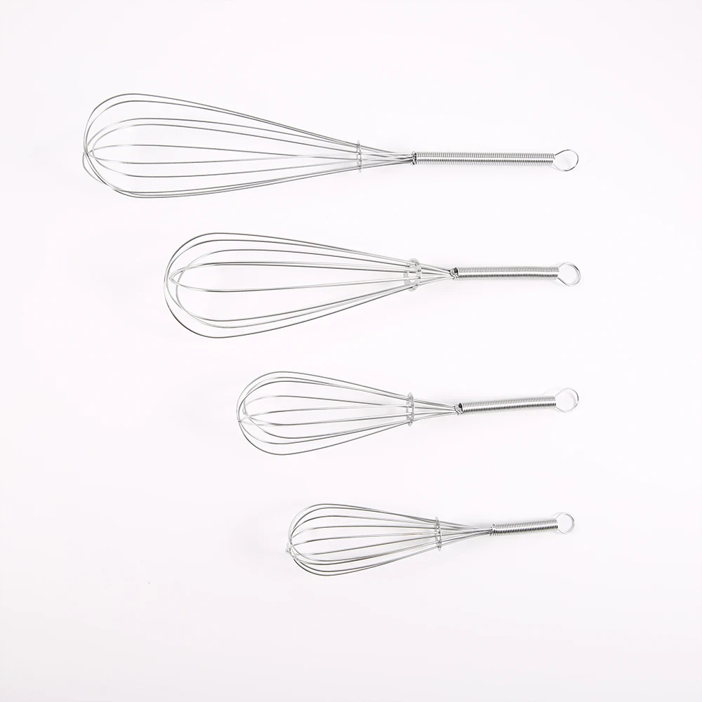 Stainless Steel Wire Egg Whisk Eco-Friendly Manual Kitchen Tool for Cooking Baking and Milk Household Plastic Beater