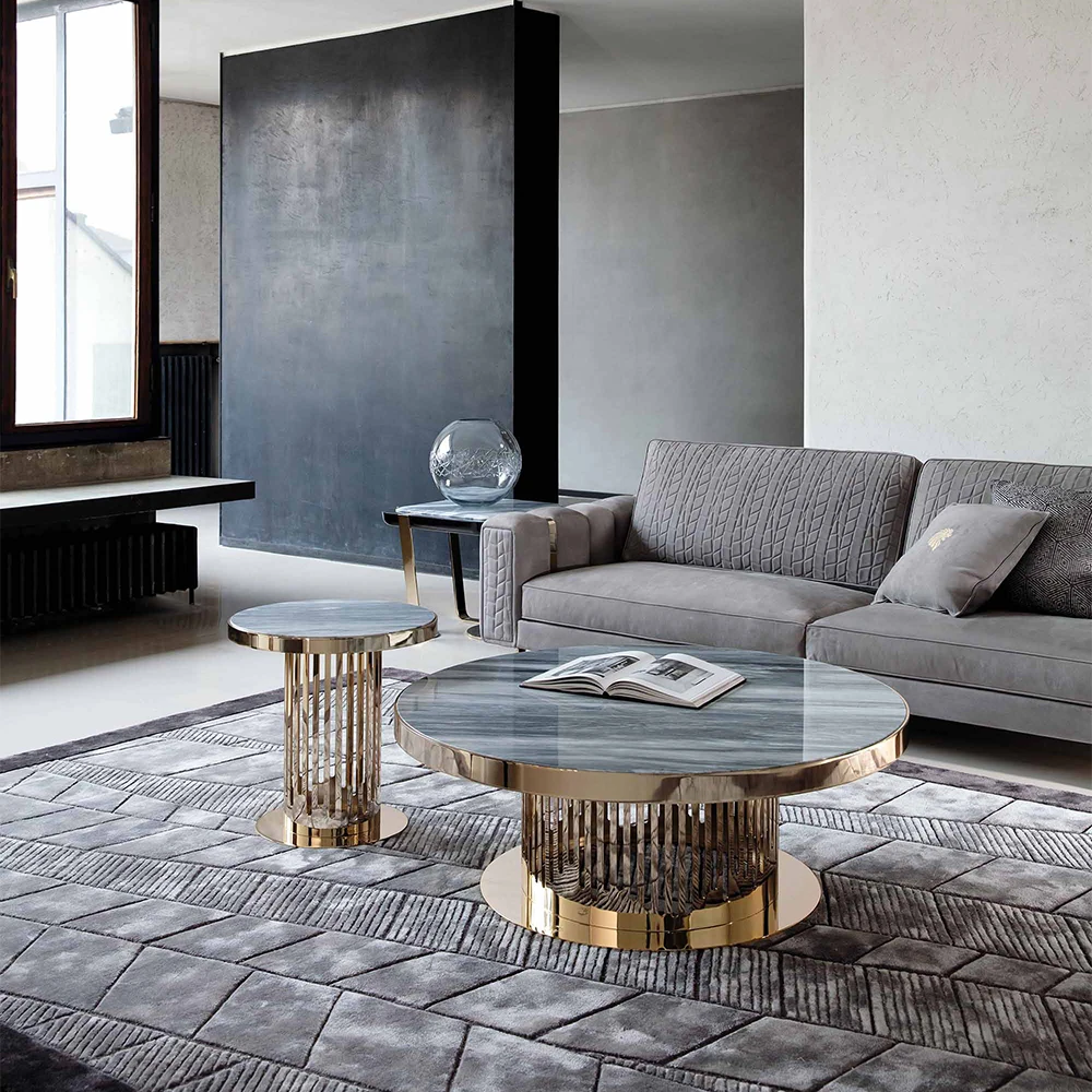 high end furniture latest design of atmospheric living room furniture marble top stainless steel table