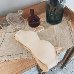 for ladies half cup invisible adhesive strapless u shaped bra for evening dresses