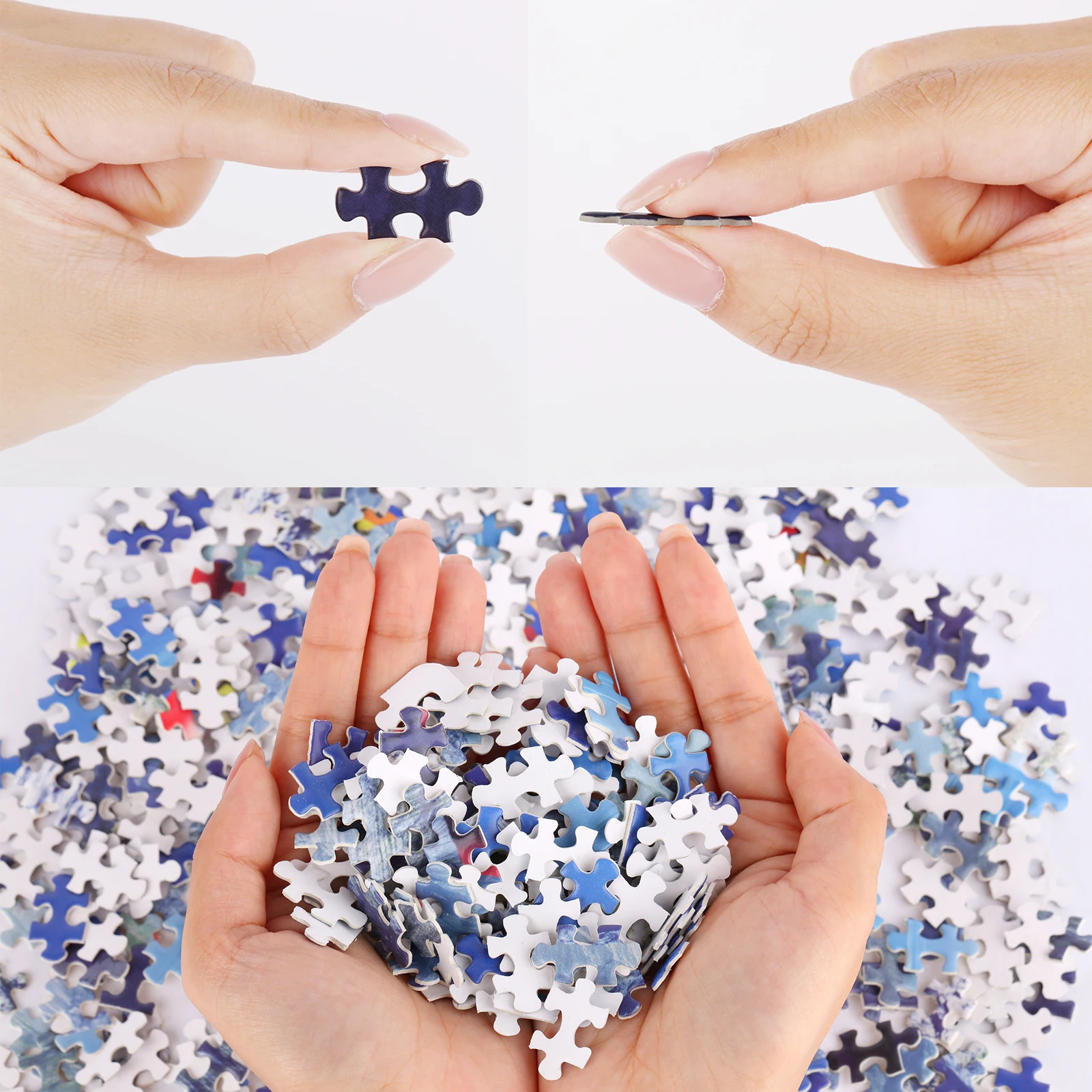 Miniwhale Free sample 500 pieces puzzle  OEM fire balloon mountain view jigsaw  puzzle eco friendly package