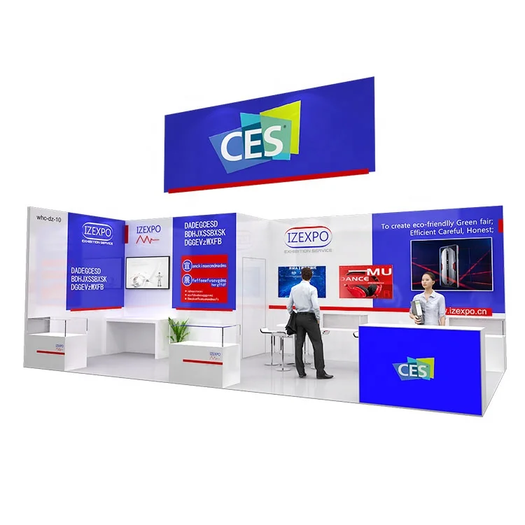 IZEXPO 30mins quick build 4*8m modular display booth exhibition stand exhibition design show exhibition