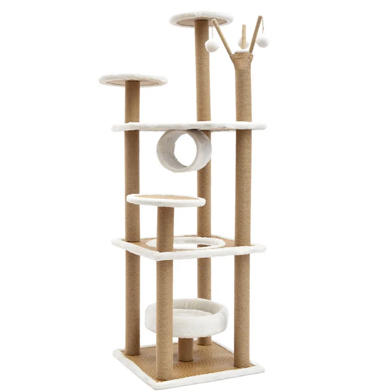 Pet Sisal Climbing Scratch Luxury Cat Tree Tower Exercise Durable Large Cat Tree
