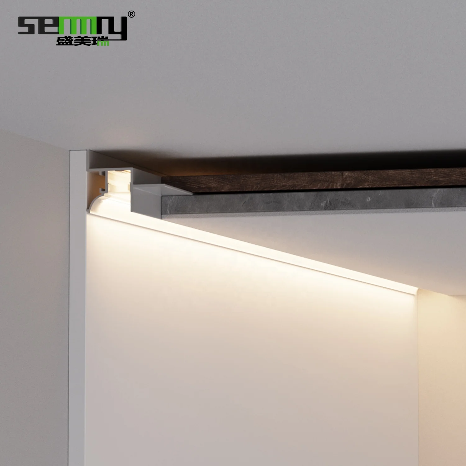 Waterproof Ceiling Light Led Strip Embedded Design for Many Occasions Aluminum Decoration