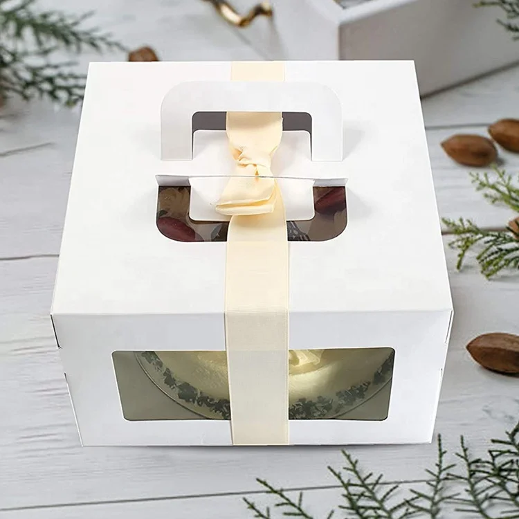  Easy to Carry 2021 Hot Sale Pop Up Style Where Buy Cake Boxes in Bulk Souffle Sweet Bakery Packaging Box with