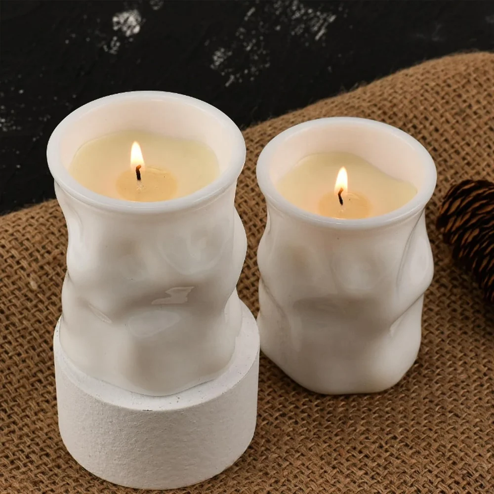 Hot selling Home Use Ceramics Bottle Customize Color Aromatherapy Wax Handmade Scented Candle Set