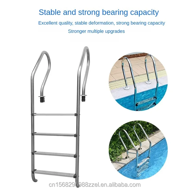 Equipment Ladder Step 2 3 4 5 Steps Swimming Pool Accessories Stainless Steel 304 316 Anti-slip Pool Ladder handrail Ladder