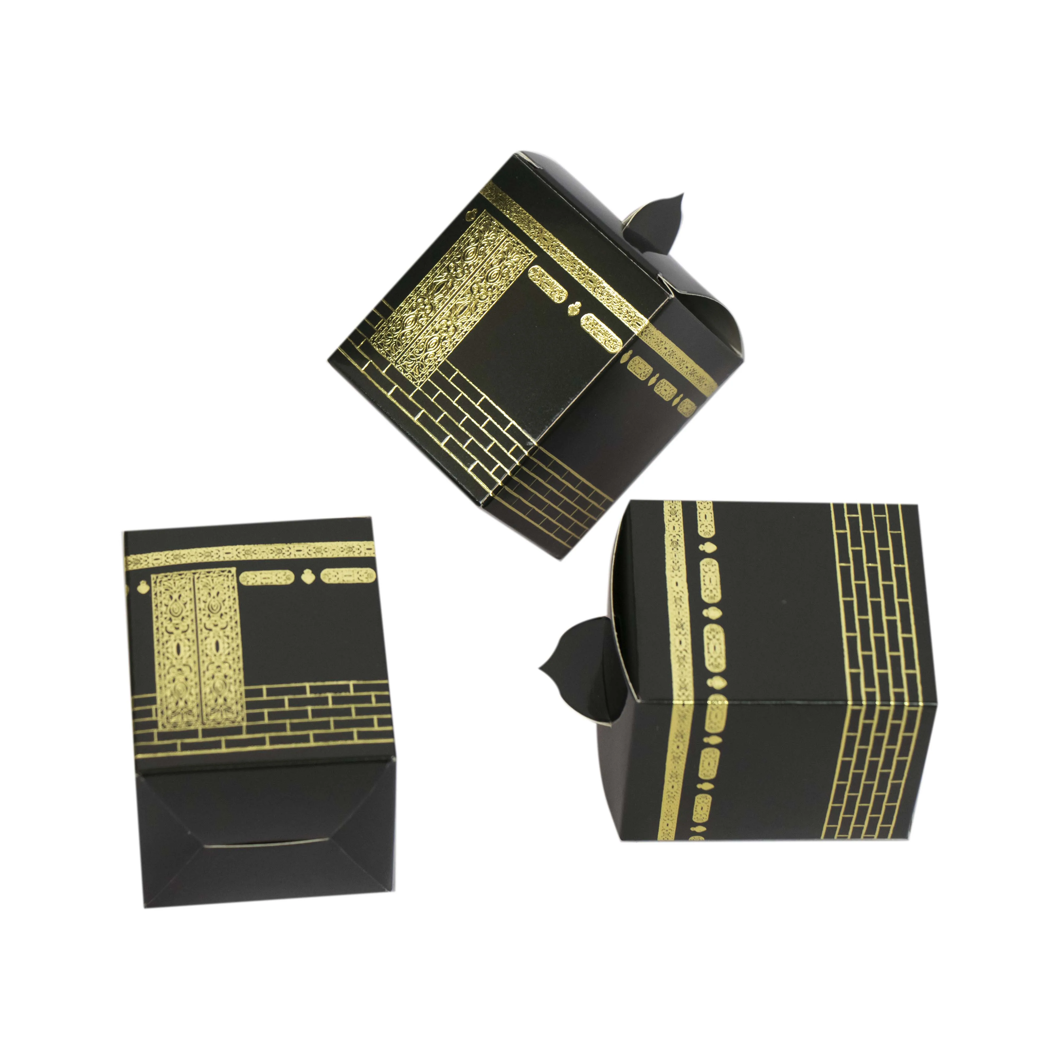 islamic muslim black gold hadj hajj umrah kaaba mini small candy box