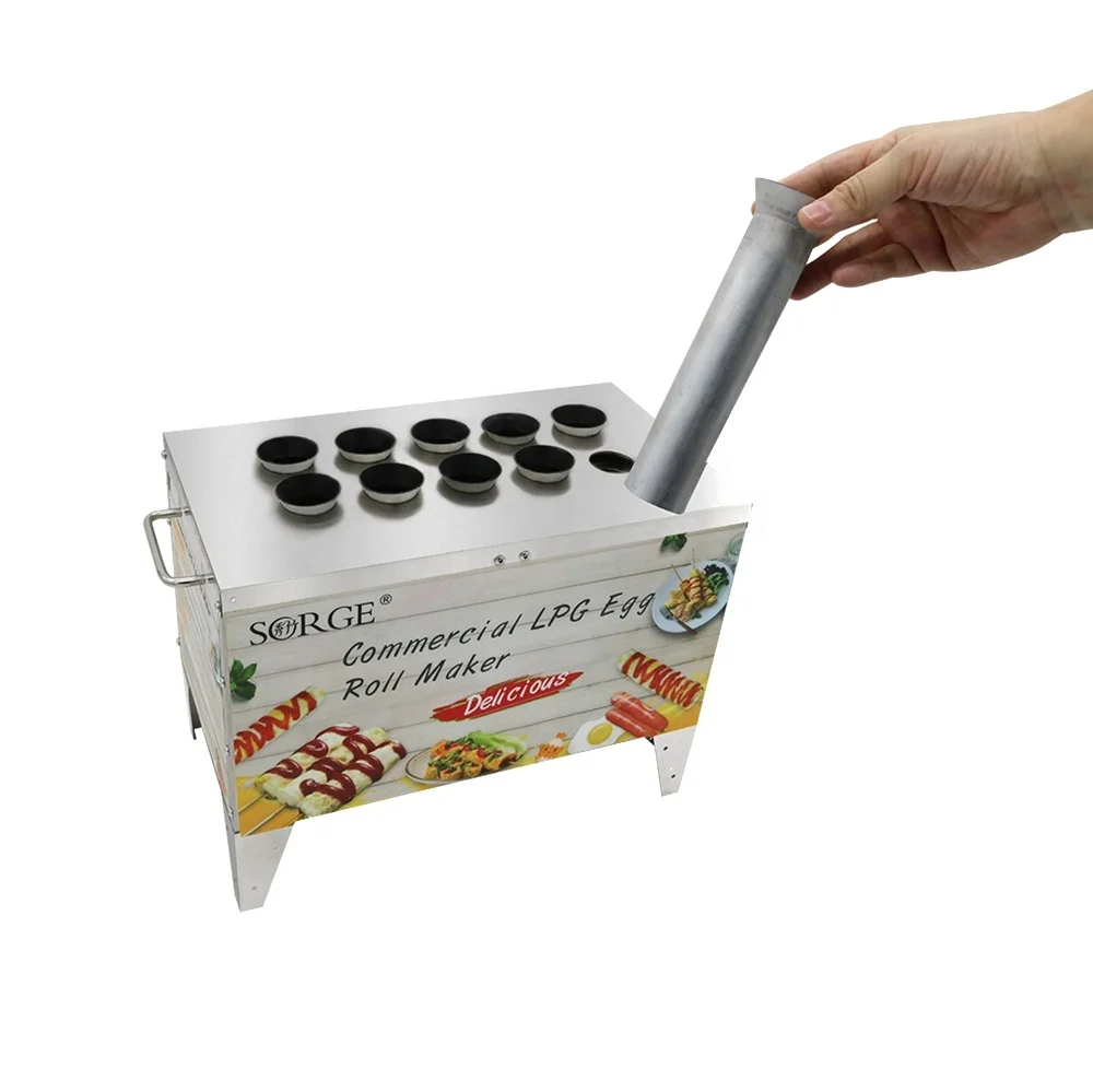 new commercial GAS LPG egg sausage roll machines street snack food machine