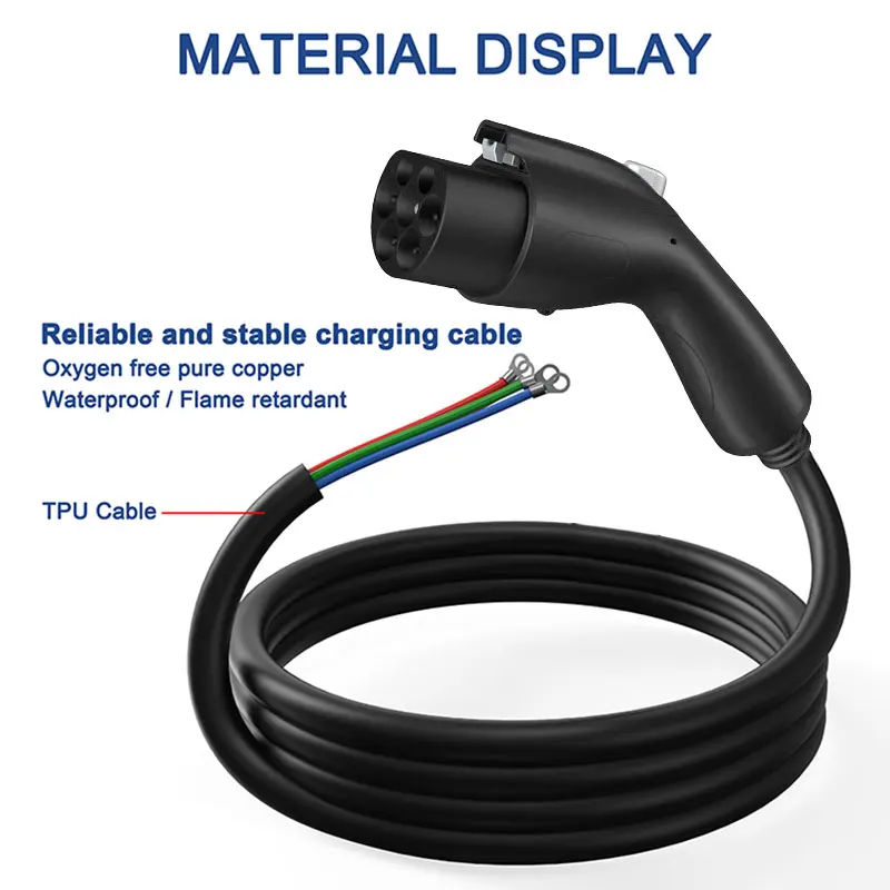 OLINK Manufacturer 32A 48A  7KW  11KW Electric Car Charger GBT EV charging plug gun cable