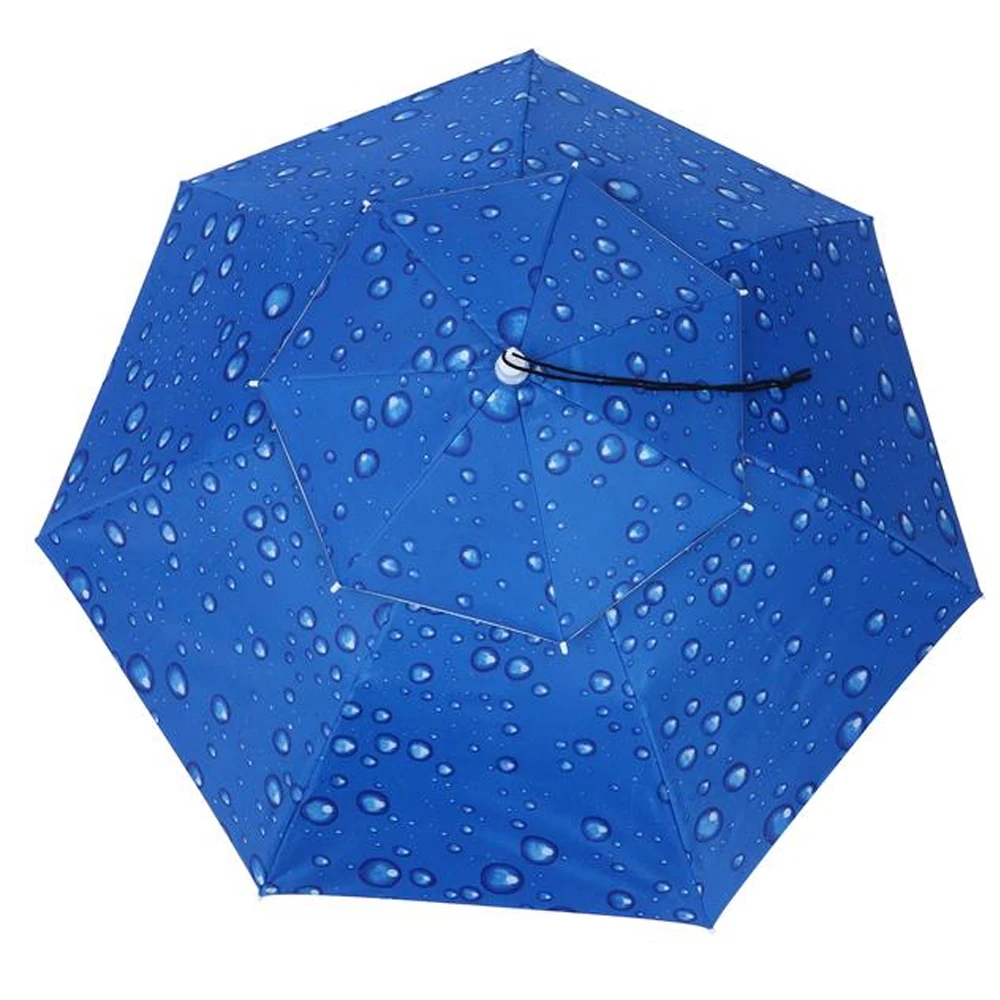 OVIDA 21 inch hat umbrella double layer with silver UV coating windproof hat parasol