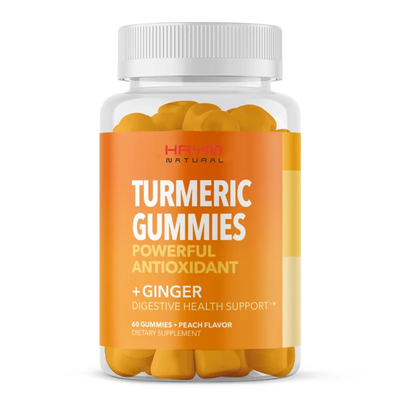 Private Label Ginger Turmeric Gummies Turmeric Herbal Supplements Black Pepper Turmeric Gummies Support Joint And Heart Health
