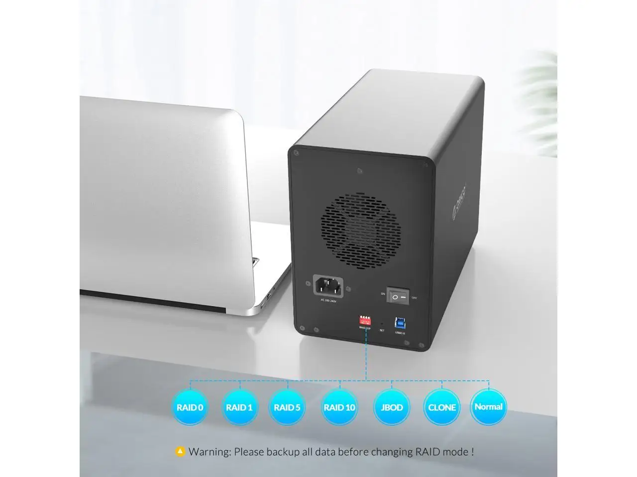 5 Bay Aluminum USB 3.0 SATA Raid External Hard Drive Dock Support 2.5/3.5 inch HDD SSD 80TB for Enterprise Data Storage Clone