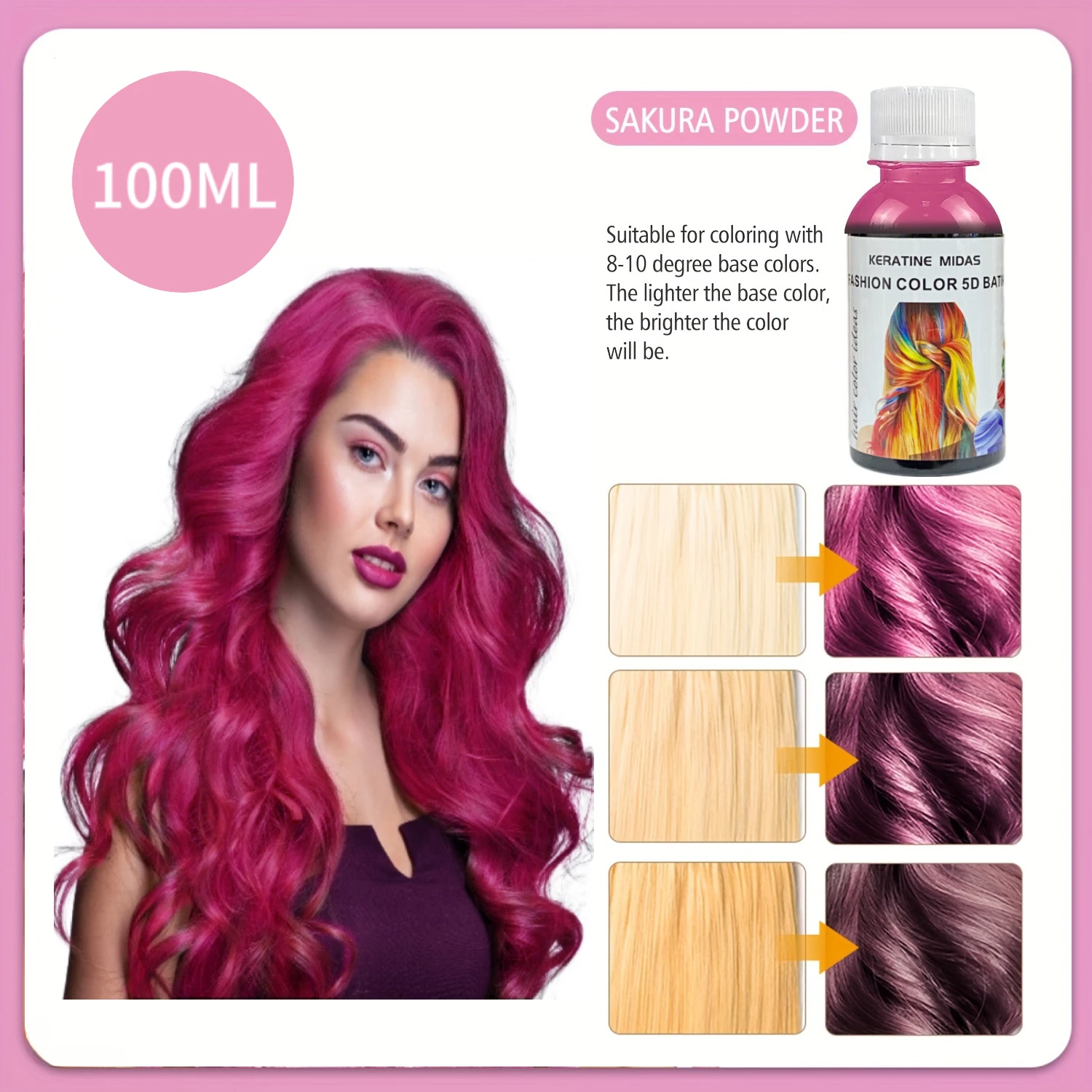 Hight Quality Semi Permanent Hair Color, Hair Manicure And Acid Hair Color